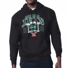 New York Jets Starter Black 80s Retro Pullover Hoodie New York Jets Starter Black 80s Retro Pullover Hoodie