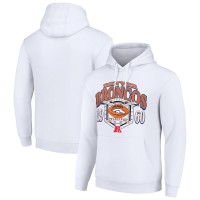 Denver Broncos Starter White 80s Retro Pullover Hoodie