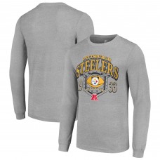 Футболка Pittsburgh Steelers Starter Retro Long Sleeve Graphic - Heather Gray