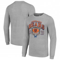 Футболка Chicago Bears Starter Heather Gray Retro Long Sleeve Graphic