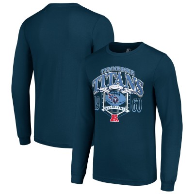 Футболка Tennessee Titans Starter Retro Long Sleeve Graphic - Navy
