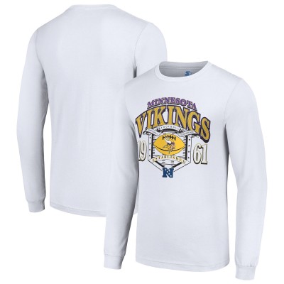 Футболка с длинным рукавом Minnesota Vikings Starter Retro Graphic - White