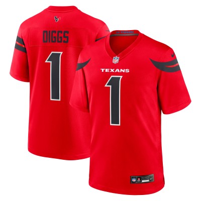 Игровая джерси Houston Texans Stefon Diggs Nike Red Alternate Game