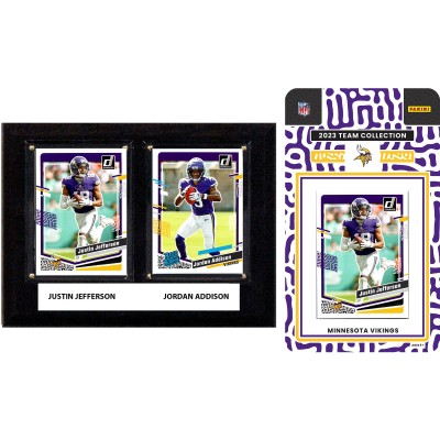 Minnesota Vikings 6 x 8 Player Plaque & 2023 Team Trading Card Set
