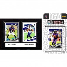 Baltimore Ravens 6 x 8 Player Plaque & 2023 Team Trading Card Set