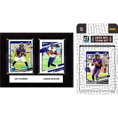 Baltimore Ravens 6 x 8 Player Plaque & 2023 Team Trading Card Set