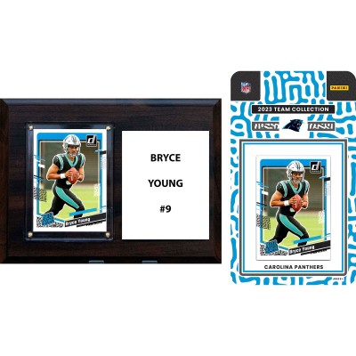 Carolina Panthers 6 x 8 Player Plaque & 2023 Team Trading Card Set
