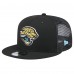 Бейсболка Jacksonville Jaguars New Era Black Throwback Logo Shade Trucker 9FIFTY Snapback