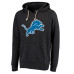 Толстовка Detroit Lions Majestic Threads Black Raglan Tri-Blend