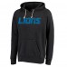 Толстовка Detroit Lions Majestic Threads Raglan Tri-Blend - Black