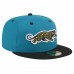 Бейсболка Jacksonville Jaguars New Era Teal/Black Throwback Crawl Flipside Two-Tone 59FIFTY