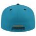 Бейсболка Jacksonville Jaguars New Era Teal/Black Throwback Crawl Flipside Two-Tone 59FIFTY