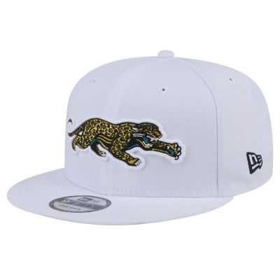 Бейсболка Jacksonville Jaguars New Era White Throwback Crawl Standard 9FIFTY Snapback