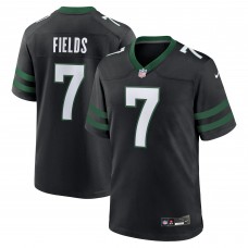 New York Jets Justin Fields Nike Stealth Black Game Jersey New York Jets Justin Fields Nike Stealth Black Game Jersey