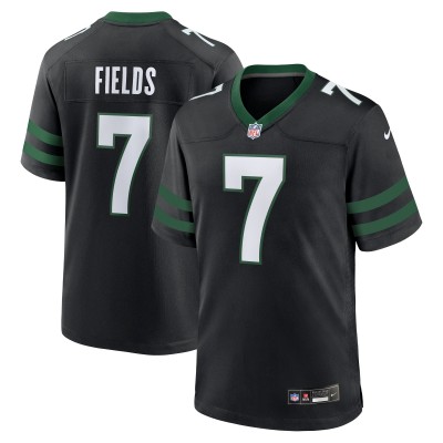 New York Jets Justin Fields Nike Stealth Black Game Jersey