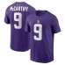 Футболка J.J. McCarthy Minnesota Vikings Nike 2024 NFL Draft First Round Pick Name & Number - Purple