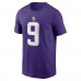 Футболка J.J. McCarthy Minnesota Vikings Nike 2024 NFL Draft First Round Pick Name & Number - Purple