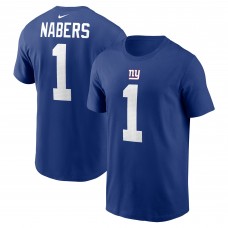 Футболка Malik Nabers New York Giants Nike 2024 NFL Draft First Round Pick Name & Number - Royal