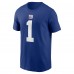 Футболка Malik Nabers New York Giants Nike 2024 NFL Draft First Round Pick Name & Number - Royal