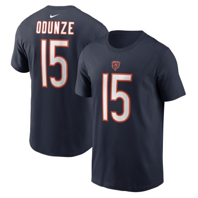 Футболка Rome Odunze Chicago Bears Nike 2024 NFL Draft First Round Pick Name & Number - Navy