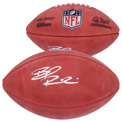 Мяч американского футбола NFL Brian Robinson Jr. Washington Commanders Autographed Authentic Wilson Duke Full Color