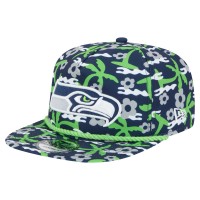 Seattle Seahawks New Era Navy Wakey Wakey Golfer Snapback Hat