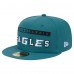 Бейсболка Philadelphia Eagles New Era Ransom 59FIFTY - Midnight Green