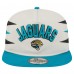 Jacksonville Jaguars New Era Stone/Teal Athletic Golfer Snapback Hat
