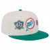 Бейсболка Miami Dolphins New Era Cream/Aqua Throwback Corduroy 59FIFTY Fitted