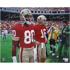 Joe Montana & Jerry Rice San Francisco 49ers Autographed Fanatics Authentic 16 x 20 Taking the Field Photograph