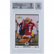 Aaron Rodgers Green Bay Packers Autographed 2005 Score #352 Beckett Fanatics Witnessed Authenticated 9/10 Rookie Card with My Rookie Card Inscription