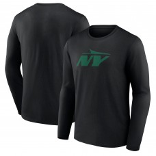 Футболка с длинным рукавом New York Jets Secondary Logo - Black