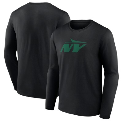 Футболка с длинным рукавом New York Jets Secondary Logo - Black