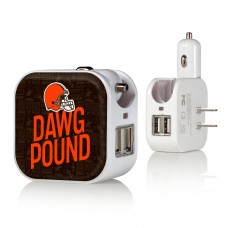 Cleveland Browns Keyscaper White 2-In-1 USB Charger