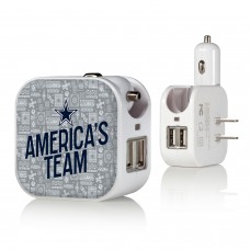 Dallas Cowboys Keyscaper White 2-In-1 USB Charger