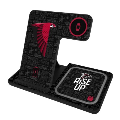 Atlanta Falcons Keyscaper Black 3-in-1 Charging Station