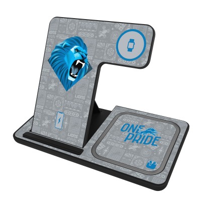 Detroit Lions Keyscaper Black 3-in-1 Charging Station