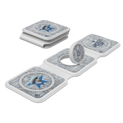 Dallas Cowboys Keyscaper White 3-in-1 Foldable Charger