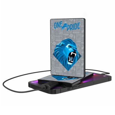 Detroit Lions Keyscaper Black 2500 mAh Illustrated Credit Card Powerbank
