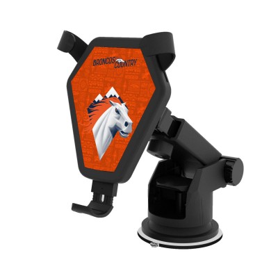 Denver Broncos Keyscaper Black Wireless Car Charger