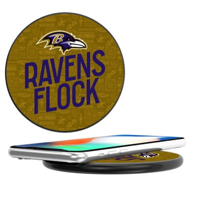 Baltimore Ravens Keyscaper Black Illustrated Wireless Charger