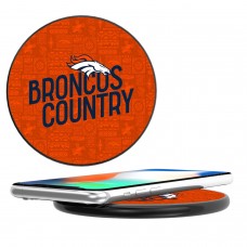 Denver Broncos Keyscaper Black Illustrated Wireless Charger Denver Broncos Keyscaper Black Illustrated Wireless Charger