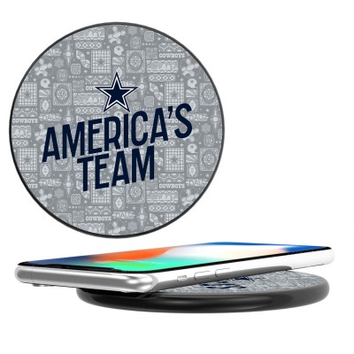 Dallas Cowboys Keyscaper Black Illustrated Wireless Charger