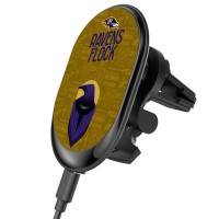 Baltimore Ravens Keyscaper Black Wireless Magnetic Car Charger