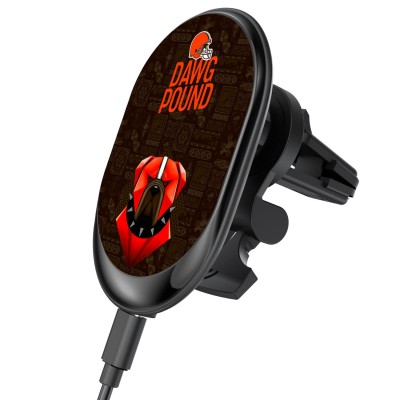 Cleveland Browns Keyscaper Black Wireless Magnetic Car Charger