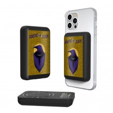 Baltimore Ravens Keyscaper Black 5000mAh Wireless Magnetic Power Bank