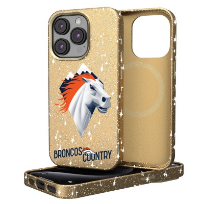 Denver Broncos Keyscaper Gold 2024 Illustrated Limited Edition Bling iPhone Case