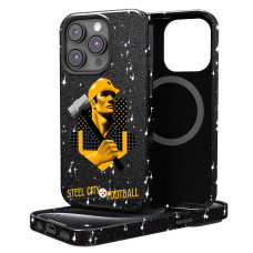 Чехол для iPhone Pittsburgh Steelers Keyscaper Black 2024 Illustrated Limited Edition Bling