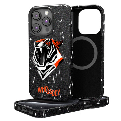 Чехол для iPhone Cincinnati Bengals Keyscaper Black 2024 Illustrated Limited Edition Bling