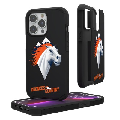 Denver Broncos Keyscaper Black iPhone Rugged Case